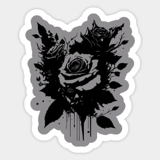 black rose tattoo Sticker